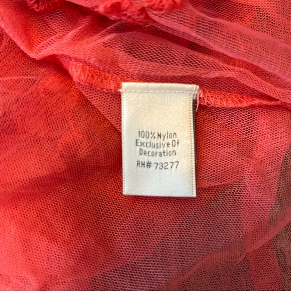 Lauren Conrad Coral Sheer Mesh Embroidered Boho Tank Top Size L Sleeveless - Picture 6 of 7